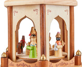 BRUBAKER Christmas Pyramid 24" Wood Nativity Play, 4 Tier Carousel