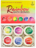 BRUBAKER 6 Handmade "Rainbow" Bath Bombs Gift Set - All Natural, Vegan, Organic Ingredients - Sesame Oil Moisturizes Dry Skin
