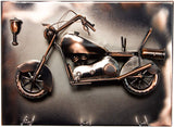 BRUBAKER Wine Bottle Holder 'Motorbike' - Wall Mountable with 3 Glass Holders