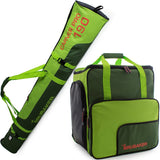 BRUBAKER Ski Bag Combo for Ski, Poles, Boots and Helmet - Limited Edition - Dark Green