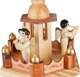 BRUBAKER Christmas Pyramid 24" Wood Nativity Play, 4 Tier Carousel