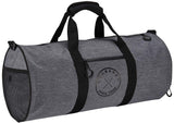 BRUBAKER Unisex Duffel Sports Gym Bag 27 L - Water Repellent - Shoe Compartment + Wet Pocket + Shoulder Strap - 21 x 10 x 10 Inches - Dark Gray Melange/Black