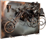 BRUBAKER Wine Bottle Holder 'Couple on Motorbike' - Wall Mountable