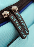 BRUBAKER Ski Bag Combo for Ski, Poles, Boots and Helmet - Limited Edition - Light Blue / Orange
