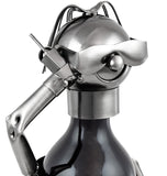 BRUBAKER Wine Bottle Holder "Manager" - Metal Sculpture - Wine Rack Decor - Tabletop - With Greeting Card