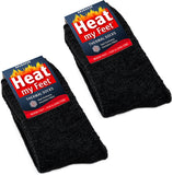 BRUBAKER Heat my Feet Thermal Socks - 2 Pairs - Multiple Colors