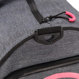 BRUBAKER Unisex Duffel Sports Gym Bag 27 L - Water Repellent - Shoe Compartment + Wet Pocket + Shoulder Strap - 21 x 10 x 10 Inches - Dark Gray Melange/Black