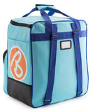 BRUBAKER Ski Bag Combo for Ski, Poles, Boots and Helmet - Limited Edition - Light Blue / Orange