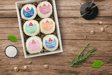 BRUBAKER 6 Handmade "When all else fails, take a Bubble Bath" Bath Bombs Gift Set - All Natural Vegan, Organic Ingredients - Avocado & Sesame Oil