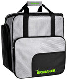 BRUBAKER Combo Set CarverTec Pro - Ski Bag and Ski Boot Bag for 1 Pair of Skis + Poles + Boots + Helmet - Silver Green