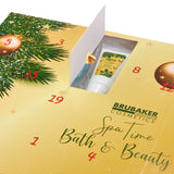 BRUBAKER Cosmetics Beauty Advent Calendar 24 Body Care Products & Spa Accessories - The XXL Wellness Christmas Calendar for Women and Girls - Gold