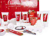 BRUBAKER Cosmetics Beauty Advent Calendar 24 Body Care Products & Spa Accessories - The XXL Wellness Christmas Calendar for Women and Girls - Red