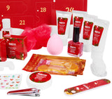 BRUBAKER Cosmetics Beauty Advent Calendar 24 Body Care Products & Spa Accessories - The XXL Wellness Christmas Calendar for Women and Girls - Red