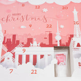 BRUBAKER Cosmetics Beauty Advent Calendar 24 Body Care Products & Spa Accessories - The XXL Wellness Christmas Calendar for Women and Girls - Cities Landmark Pink