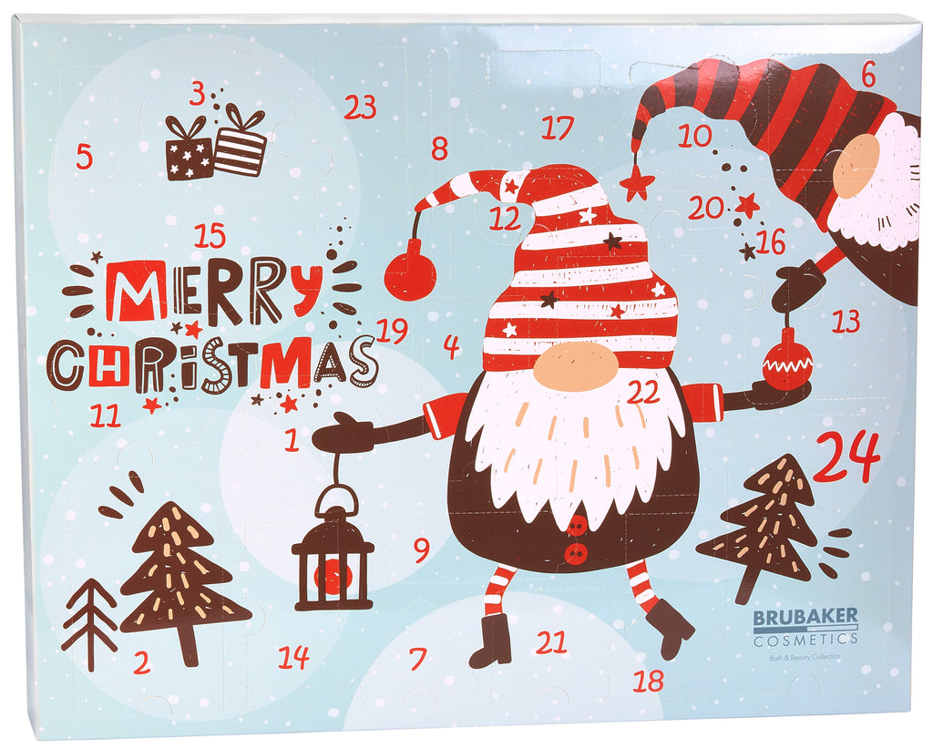 BRUBAKER Cosmetics Beauty Advent Calendar 24 Body Care Products & Spa Accessories - The XXL Wellness Christmas Calendar for Women and Girls - Gnome Dwarfs