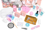 BRUBAKER Cosmetics Beauty Advent Calendar 24 Body Care Products & Spa Accessories - The XXL Wellness Christmas Calendar for Women and Girls - Stars and Snowflakes Pink