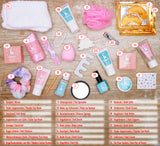 BRUBAKER Cosmetics Beauty Advent Calendar 24 Body Care Products & Spa Accessories - The XXL Wellness Christmas Calendar for Women and Girls - Stars and Snowflakes Pink