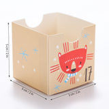 BRUBAKER Advent Calendar to Fill - Animal Christmas Blue - Reusable DIY Christmas Calendar with 24 Doors for Coupons, Sweets and Other Surprises - 12.8 Inches Tall Made of Cardboard