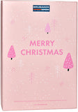 BRUBAKER Advent Calendar to Fill - Animal Christmas Pink - Reusable DIY Christmas Calendar with 24 Doors for Vouchers, Sweets and Other Surprises - 12.8 Inches Tall Made of Cardboard