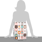 BRUBAKER Advent Calendar to Fill - Animal Christmas Pink - Reusable DIY Christmas Calendar with 24 Doors for Vouchers, Sweets and Other Surprises - 12.8 Inches Tall Made of Cardboard