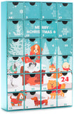 BRUBAKER Advent Calendar for Dogs to Fill - Reusable DIY Christmas Calendar for Treats, Snacks, Sweets for Your Four-Legged Friend or Family - Pet Calendar with 24 Doors