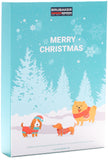 BRUBAKER Advent Calendar for Dogs to Fill - Reusable DIY Christmas Calendar for Treats, Snacks, Sweets for Your Four-Legged Friend or Family - Pet Calendar with 24 Doors