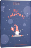BRUBAKER Advent Calendar to Fill - Gnomes Blue - Reusable DIY Christmas Calendar with 24 Doors for Vouchers, Sweets and Other Surprises - 12.8 Inches Tall Made of Cardboard