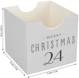 BRUBAKER Advent Calendar to Fill - Black White Christmas - Reusable DIY Christmas Calendar with 24 Doors for Vouchers, Sweets and Other Surprises - 12.8 Inches Tall Made of Cardboard