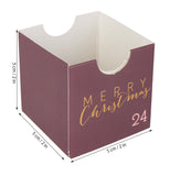 BRUBAKER Advent Calendar to Fill - Traditional Christmas Red Green - Reusable DIY Christmas Calendar with 24 Doors for Vouchers, Sweets and Other Surprises - 12.8 Inches Tall - Cardboard