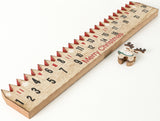 BRUBAKER Advent Calendar - Wooden Fence with Elk - Red/Green - Natural Colors - 21.7 x 3.8 x 0.7 inches