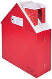 BRUBAKER Reusable Wooden Advent Calendar to Fill - Red Christmas House with Nativity Play and LED Lighting - DIY Christmas Calendar 8.27 x 3.54 x 11.81 inches