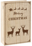 BRUBAKER Advent Calendar Wooden Christmas Book with 24 Drawers - White/Brown - 7.7 x 3 x 11.8 Inches