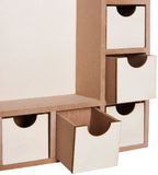 BRUBAKER Wooden Advent Calendar to Fill with 24 Drawers - DIY Unfinished Christmas Calendar for Painting, Crafting and Self-Design - Reusable - 13 Inch High