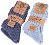 BRUBAKER Alpaca Wool Socks - Pack of 4 Pairs - Perfect Winter Socks for Men & Women