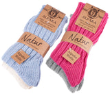 BRUBAKER Alpaca Wool Socks - Pack of 4 Pairs - Perfect Winter Socks for Men & Women