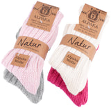 BRUBAKER Alpaca Wool Socks - Pack of 4 Pairs - Perfect Winter Socks for Men & Women