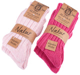 BRUBAKER Alpaca Wool Socks - Pack of 4 Pairs - Perfect Winter Socks for Men & Women