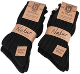 BRUBAKER Alpaca Wool Socks - Pack of 4 Pairs - Perfect Winter Socks for Men & Women