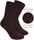 BRUBAKER 4 Pairs of Alpaca Kids Socks 100% Alpaca Wool - Children Baby Winter Socks - Wool Socks for Boys and Girls