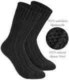 BRUBAKER 4 Pairs of Alpaca Kids Socks 100% Alpaca Wool - Children Baby Winter Socks - Wool Socks for Boys and Girls