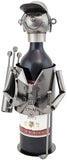 BRUBAKER Wine Bottle Holder "Smiling Golfer" Metal Sculpture 99110