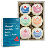BRUBAKER 6 Handmade "When all else fails, take a Bubble Bath" Bath Bombs Gift Set - All Natural Vegan, Organic Ingredients - Avocado & Sesame Oil