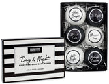 BRUBAKER 6 Handmade "Day & Night" Bath Bombs Gift Set - All Natural, Vegan, Organic Ingredients - Almond Oil Moisturizes Dry Skin