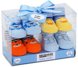 BRUBAKER 4 Pairs of Baby Socks - 0-12 Months - Multiple Designs