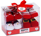 BRUBAKER 4 Pairs of Baby Socks - 0-12 Months - Multiple Designs