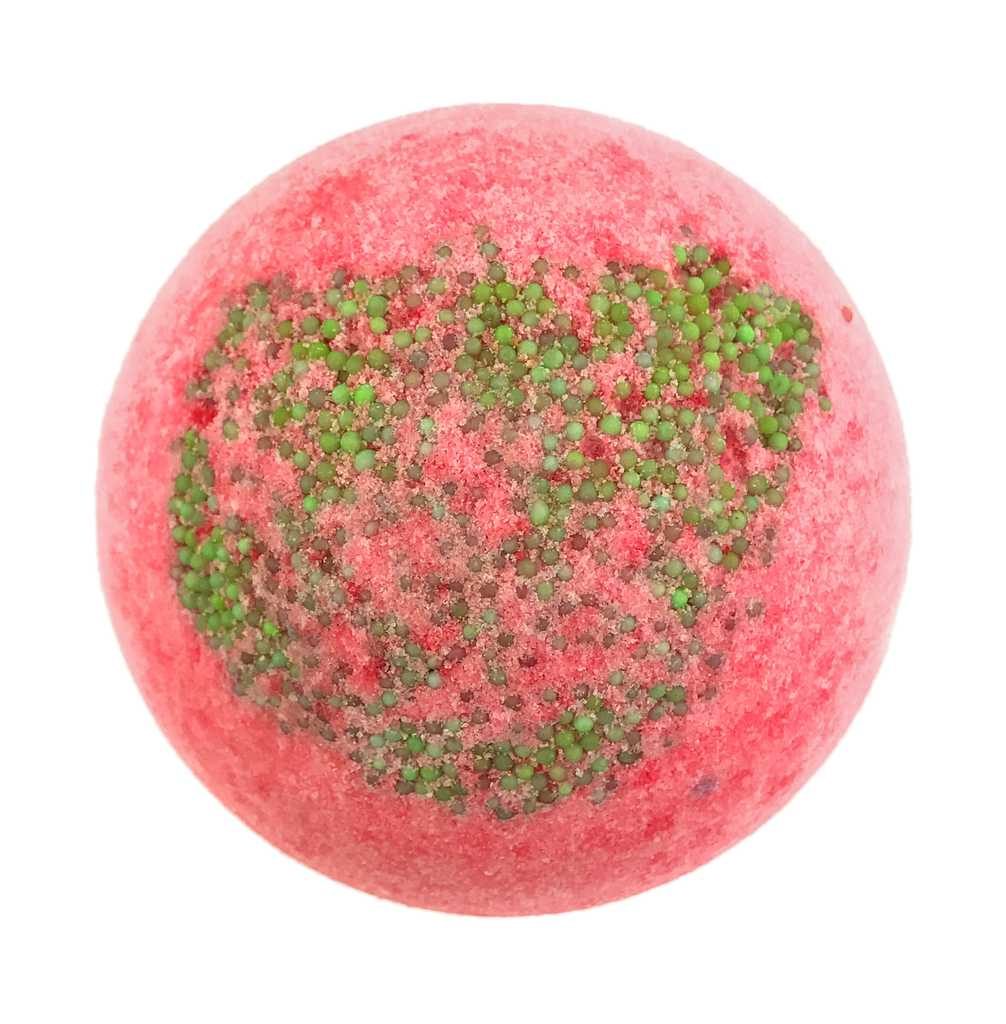 BRUBAKER Huge Handmade Fizzing Bath Bomb "Strawberry" - Bath Fizzer - All Natural, Vegan, Organic Ingredients - Bulk