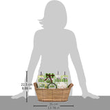 BRUBAKER Cosmetics Bath and Shower Set Aloe Vera - 11-Piece Gift Set in Wicker Basket