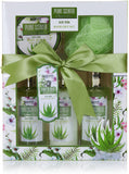 BRUBAKER Cosmetics Bath and Shower Gift Set - Aloe Vera - 5-Piece Gift Set