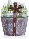 BRUBAKER Cosmetics Bath and Shower Set Aloe Vera - 9-Piece Gift Set in Vintage Plant Pot