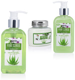 BRUBAKER Cosmetics Bath and Shower Set Aloe Vera - 9-Piece Gift Set in Vintage Plant Pot
